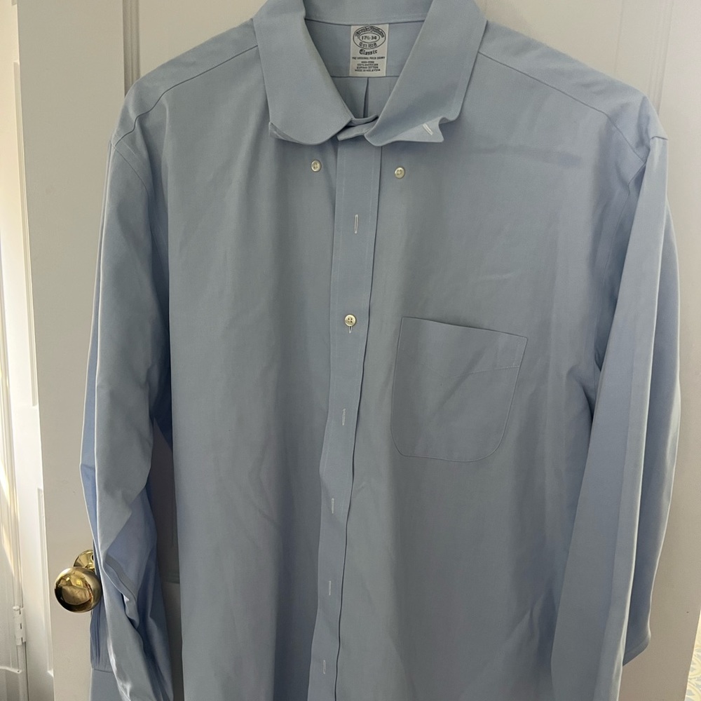 Brooks Brothers light blue button down, 17.5-34